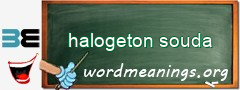 WordMeaning blackboard for halogeton souda